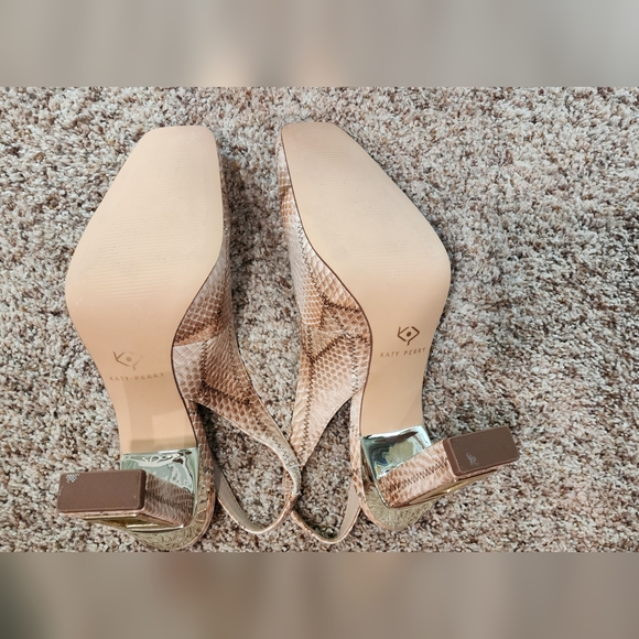Katy Perry THE HOLLOW HEEL SLING BACK Tan Multi Sz 9 - Picture 9 of 11